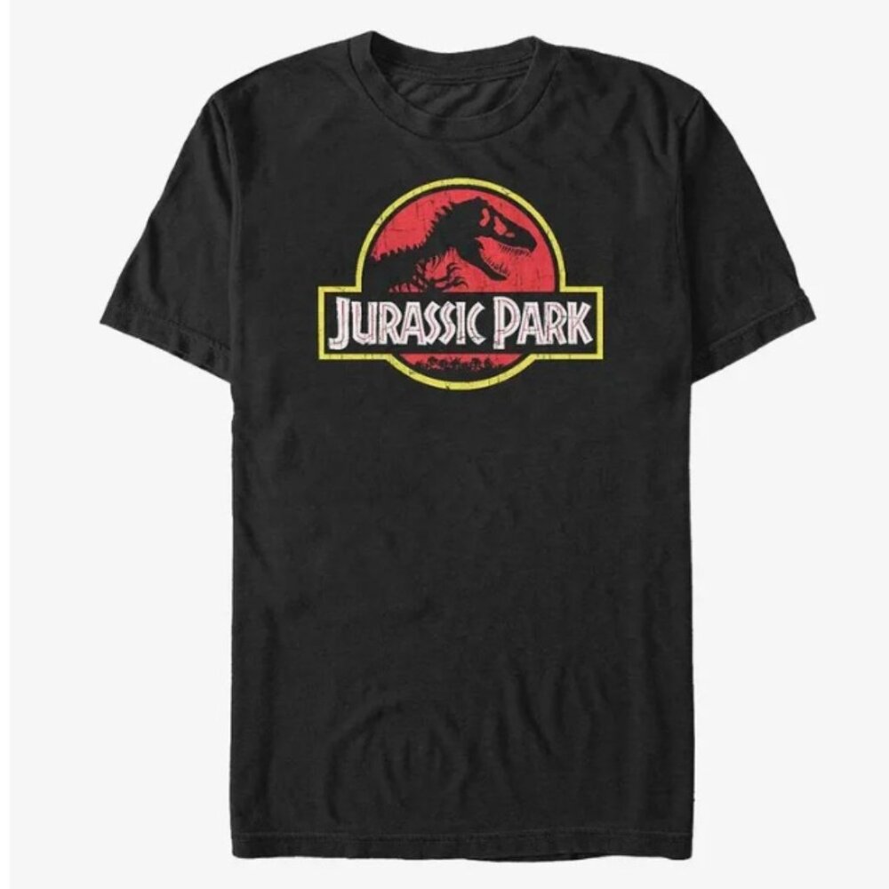 NWOT - Men's Jurassic Park 90's Logo T-Shirt, Black - Size 2XL